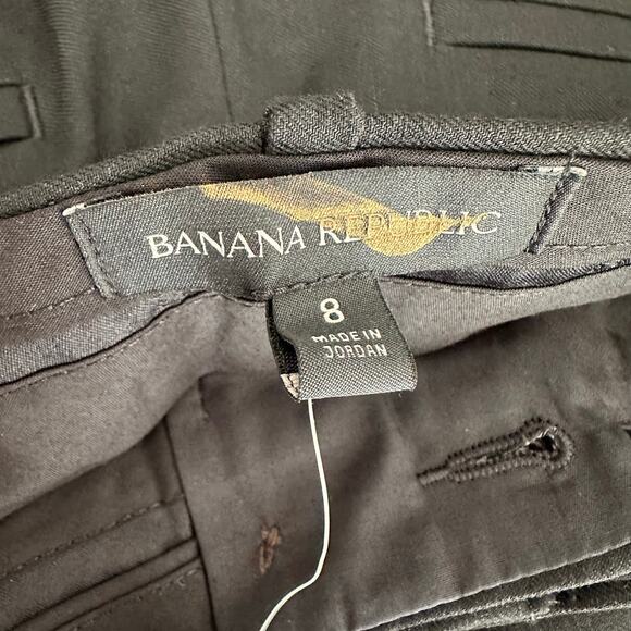 Banana Republic Lena Wide Leg Linen Blend Pant Black 8 629205 - Picture 3 of 12